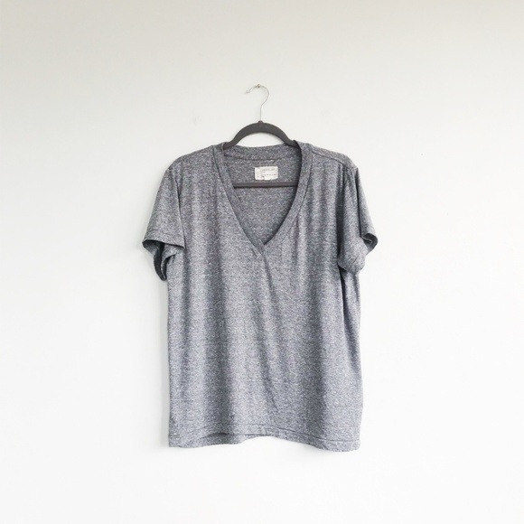 Current/Elliott Tops - Current/Elliot Gray V-Neck T-Shirt